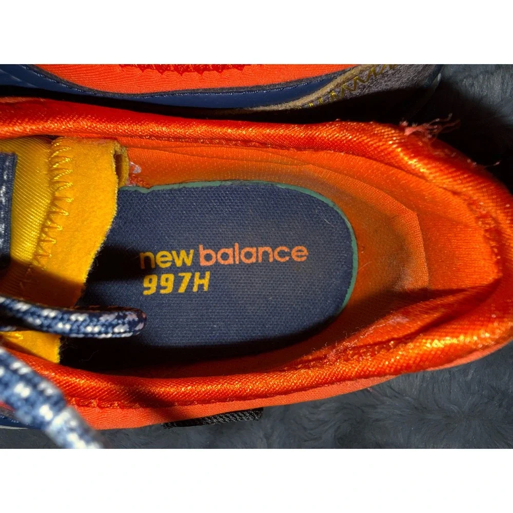 New Balance 997H Cordura Tan Orange Navy Speckled Sneakers CM997HCV Mens 8.5